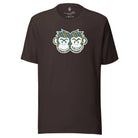 Artistic Fusion: Original Patterned  Designs. T-shirt. Cubes 1. P2 - Pair Of Monkeys