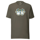 Artistic Fusion: Original Patterned  Designs. T-shirt. Cubes 1. P2 - Pair Of Monkeys