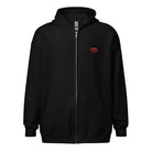 Artistic Fusion: Original Patterned Designs. Zip hoodie.Cubes1.P2 - Pair Of Monkeys