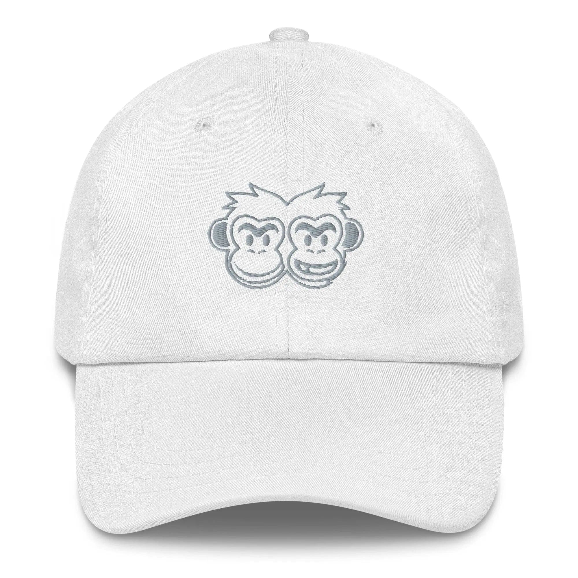 Dad hat: Outline Monkey - Pair Of Monkeys