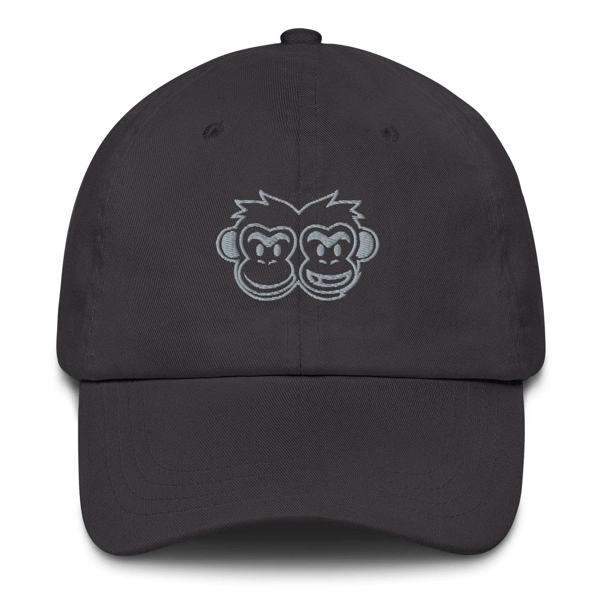 Dad hat: Outline Monkey - Pair Of Monkeys