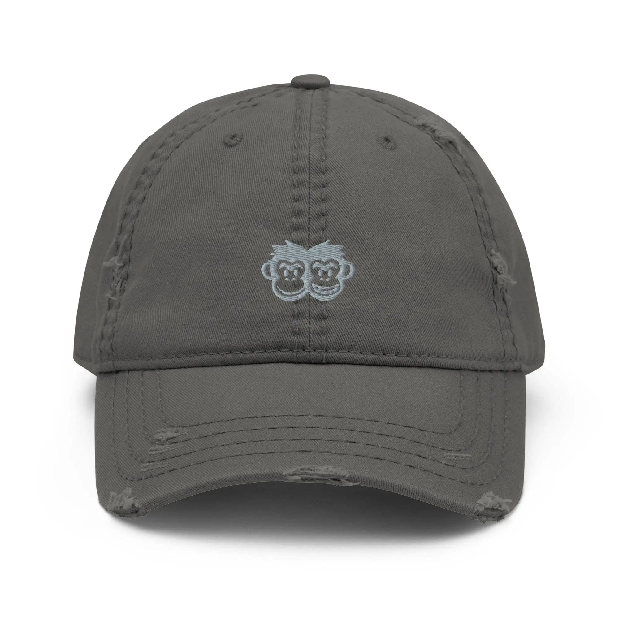 Distressed Dad Hat: Basic Monkey - Pair Of Monkeys