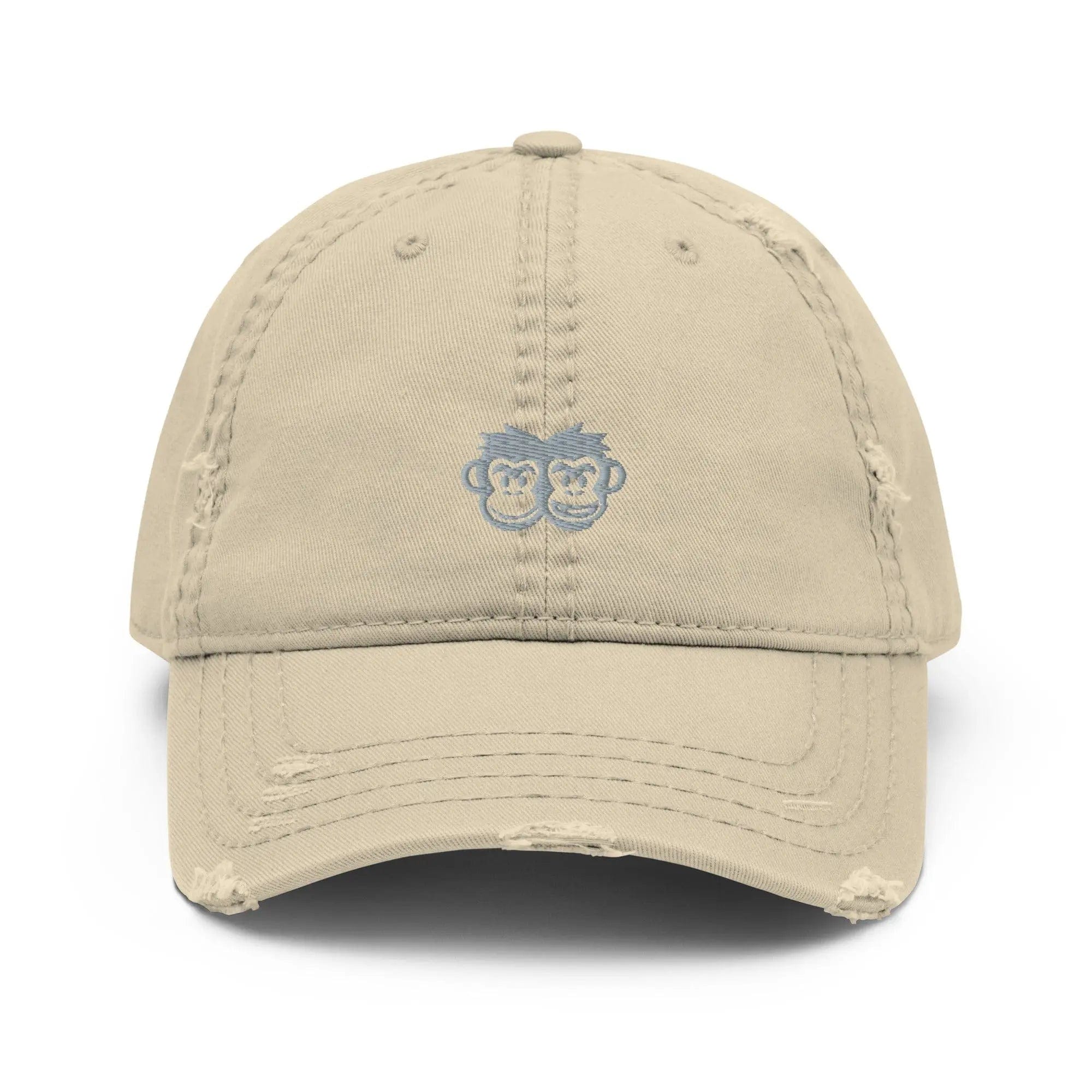 Distressed Dad Hat: Basic Monkey - Pair Of Monkeys