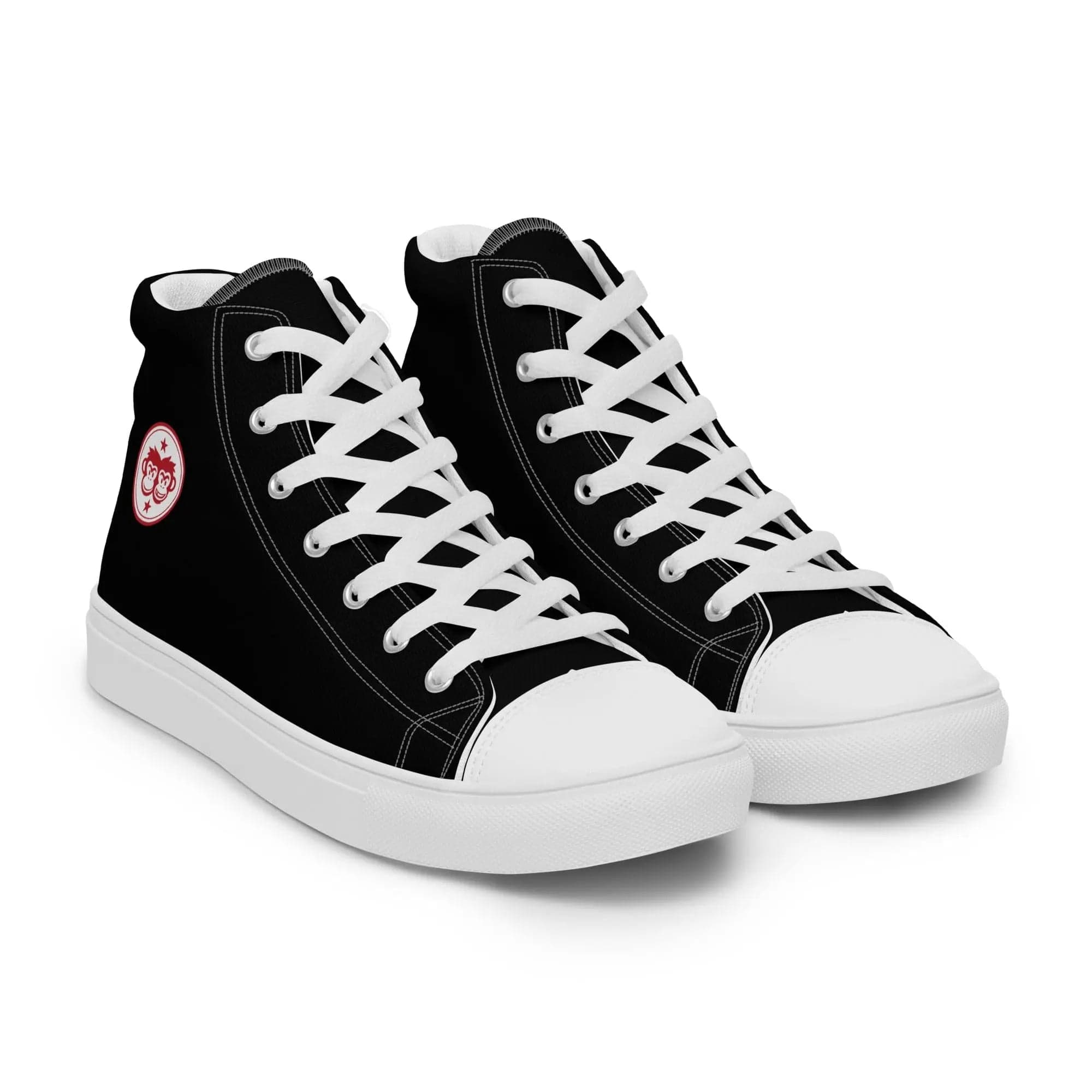 MB: Men’s high top PM logo - Black - Pair Of Monkeys