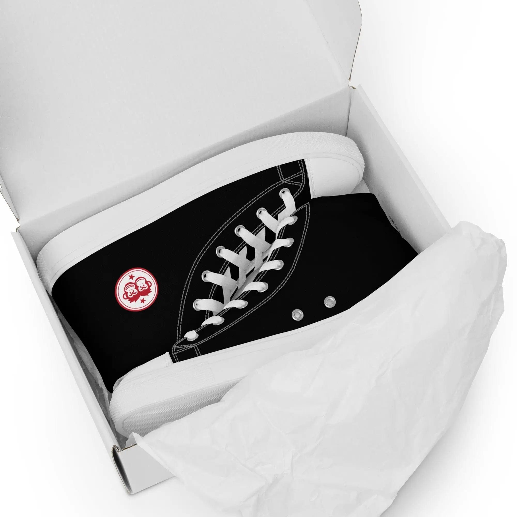 MB: Men’s high top PM logo - Black - Pair Of Monkeys