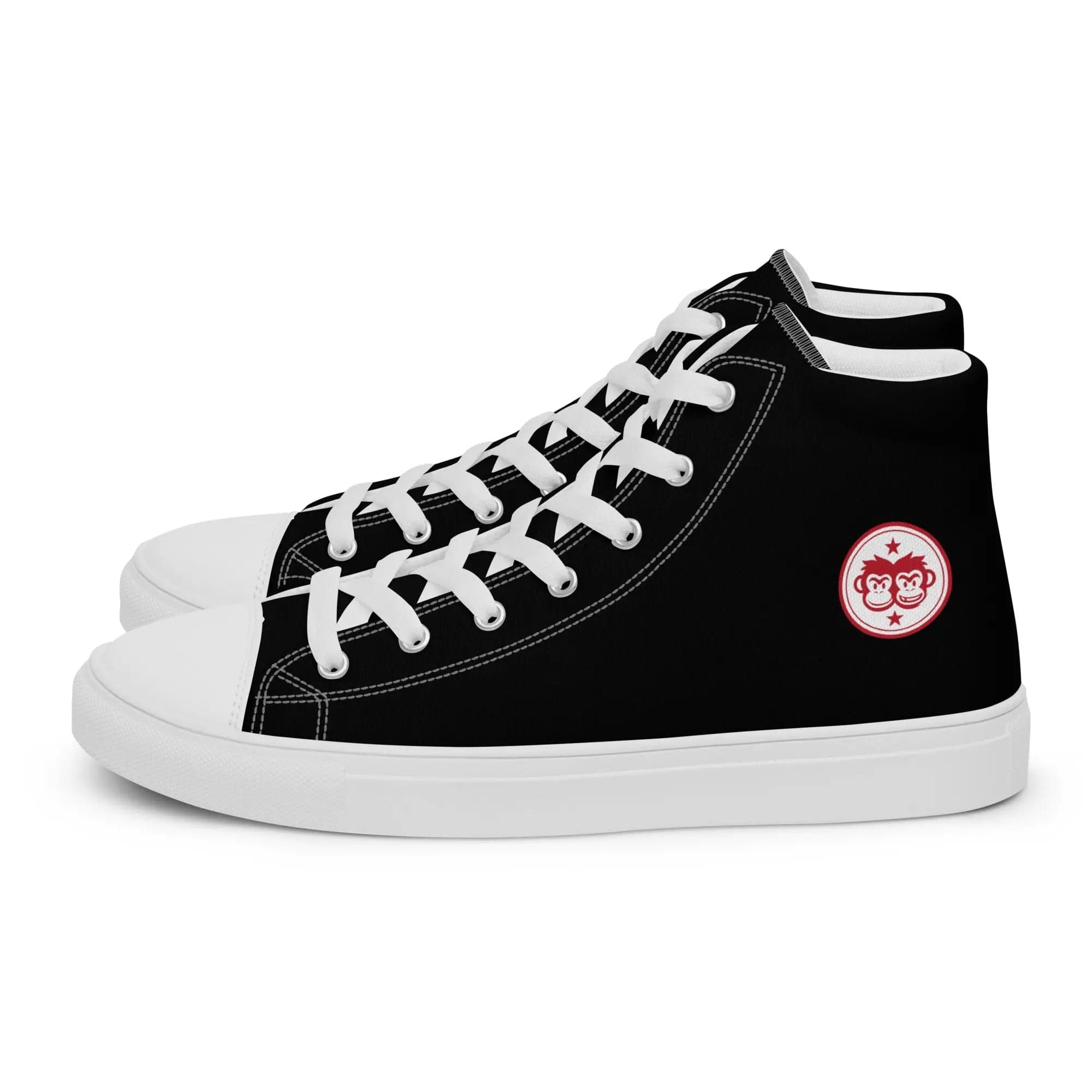 MB: Men’s high top PM logo - Black - Pair Of Monkeys