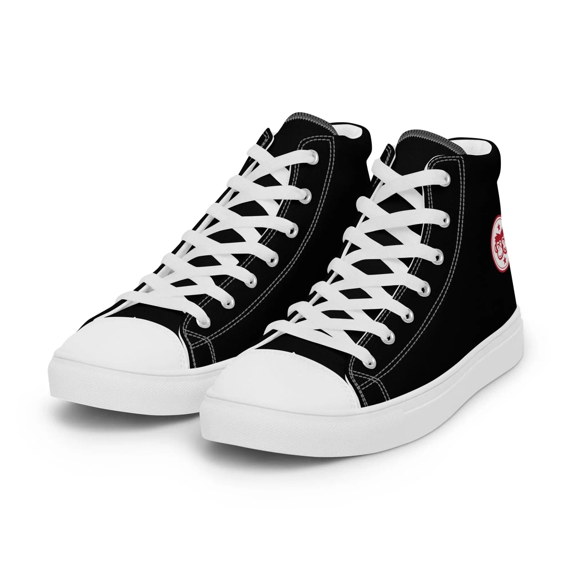 MB: Men’s high top PM logo - Black - Pair Of Monkeys