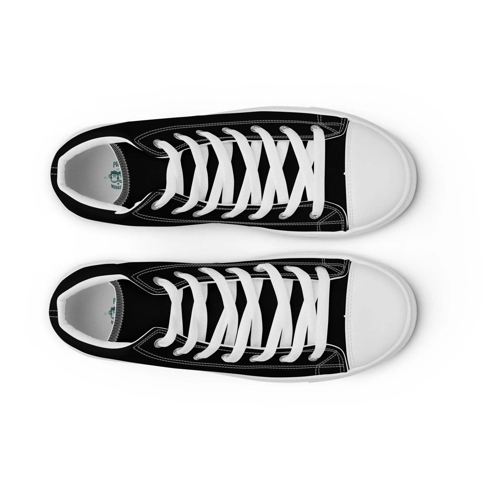 MB: Men’s high top PM logo - Black - Pair Of Monkeys