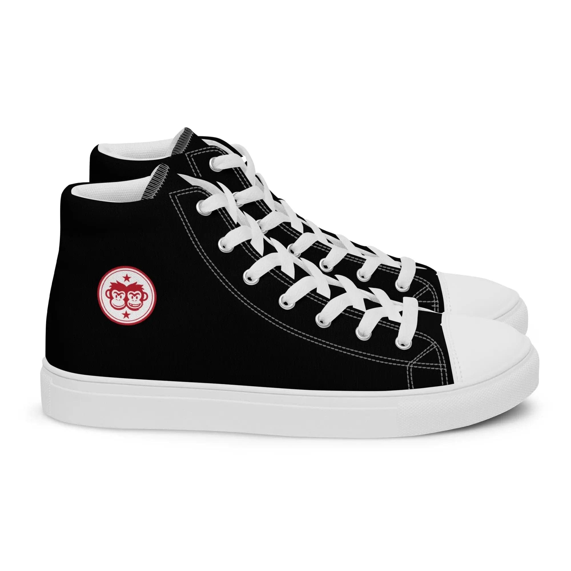 MB: Men’s high top PM logo - Black - Pair Of Monkeys