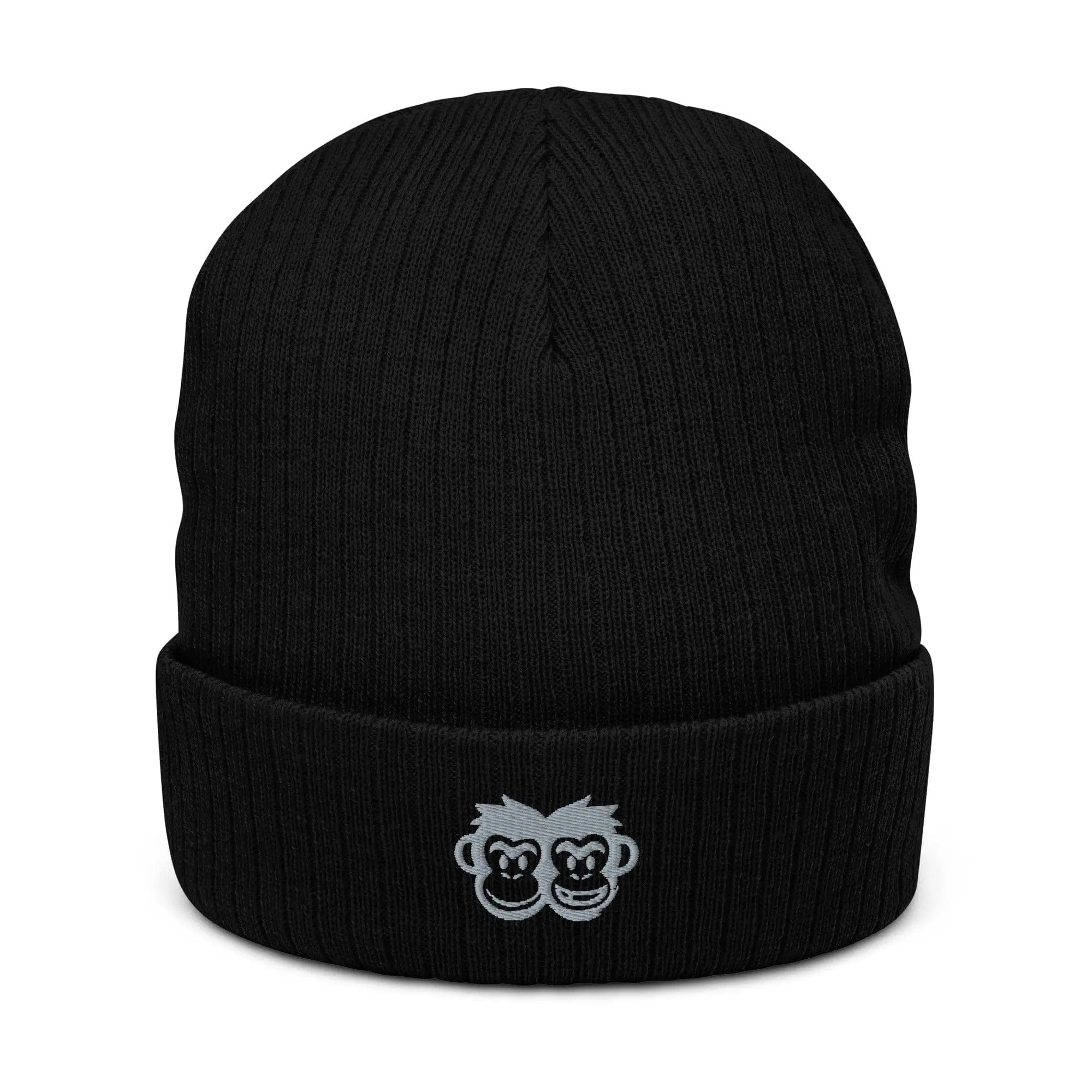 Ribbed knit beanie: Monkeys - Pair Of Monkeys