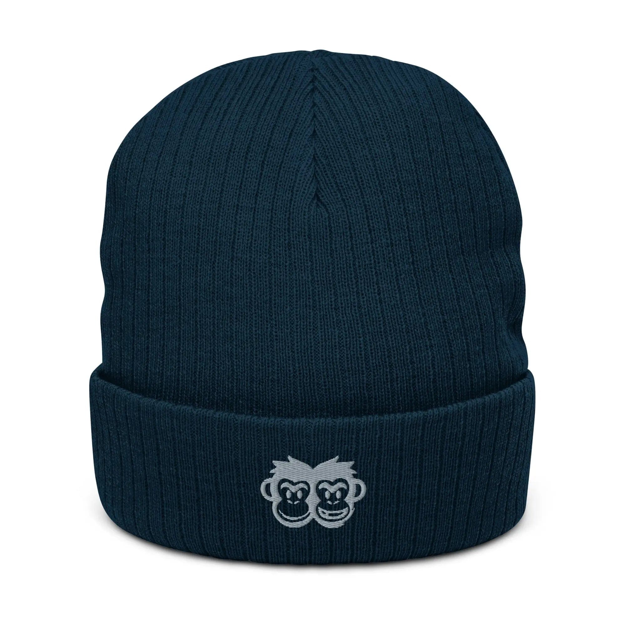 Ribbed knit beanie: Monkeys - Pair Of Monkeys