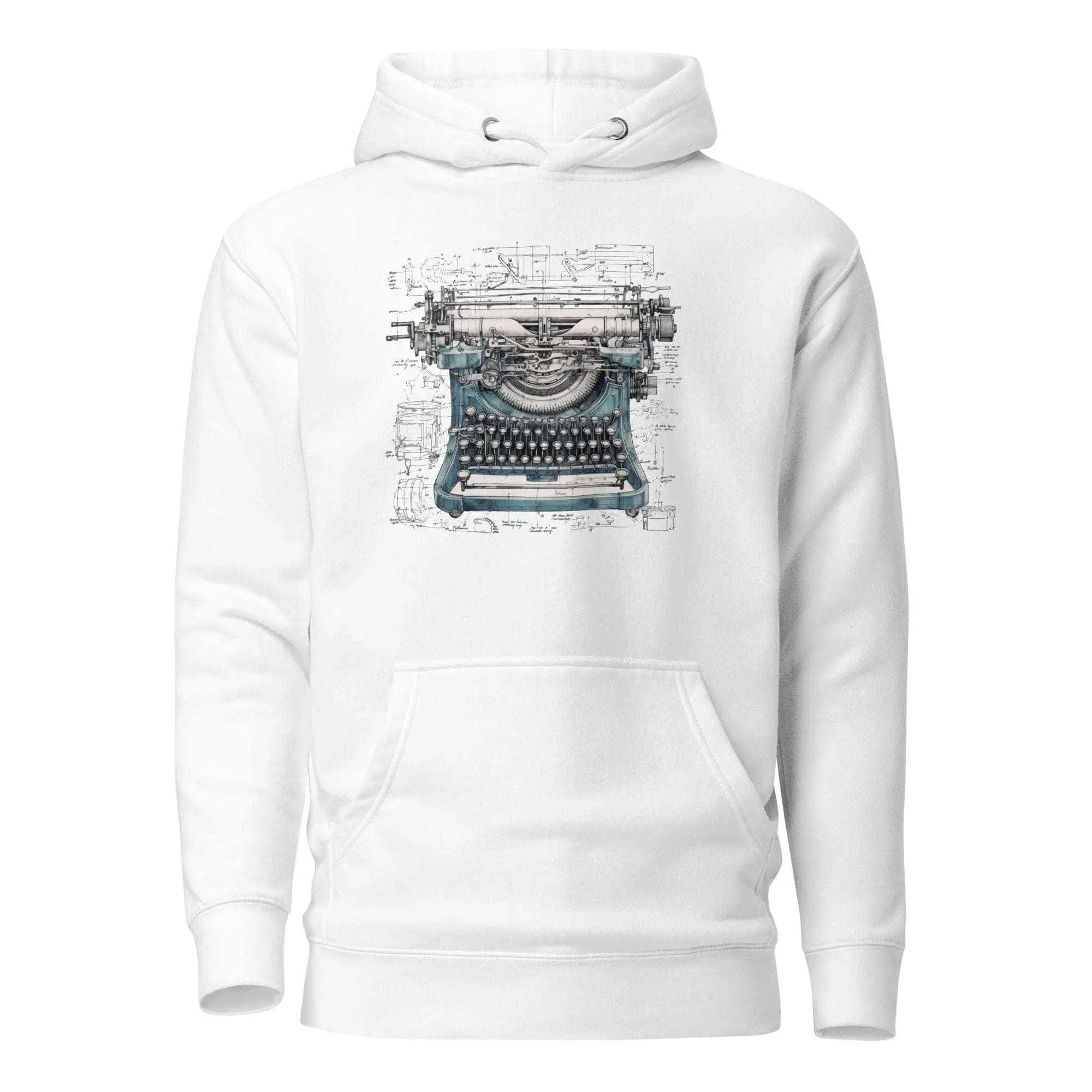 Vintage Vibes: Iconic Hoodie. Typewriter. P2 - Pair Of Monkeys