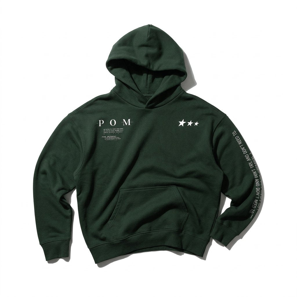 PØM ESSENTIALS — Boxy Oversized Hoodie [010] | 430gsm Heavyweight Pair Of Monkeys