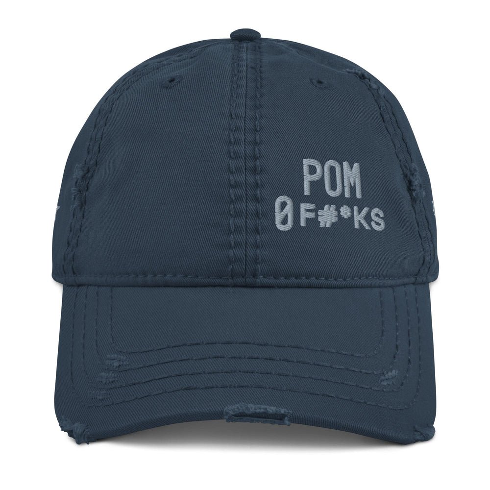 PØM ESSENTIALS — Distressed Dad Hat [001] | 6-Panel Cotton Twill Pair Of Monkeys