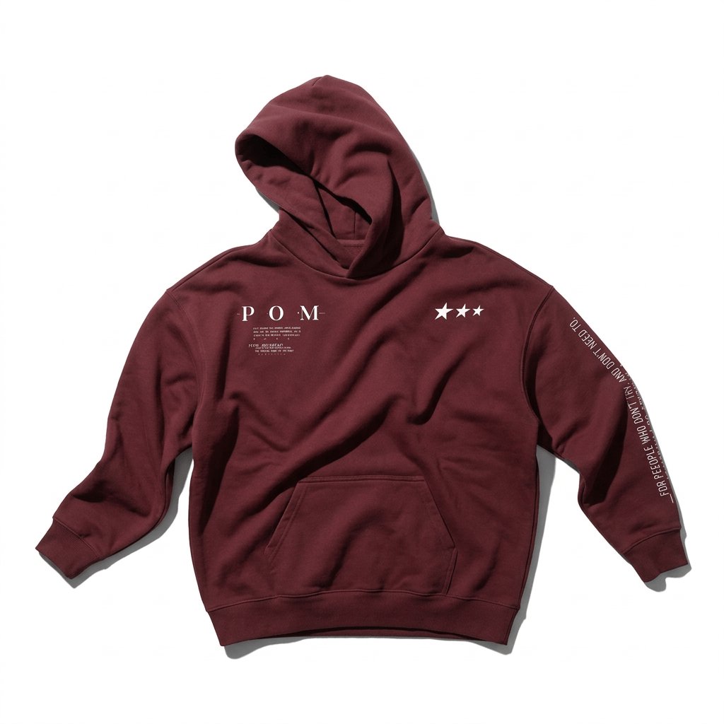 PØM ESSENTIALS — Boxy Oversized Hoodie [010] | 430gsm Heavyweight Pair Of Monkeys