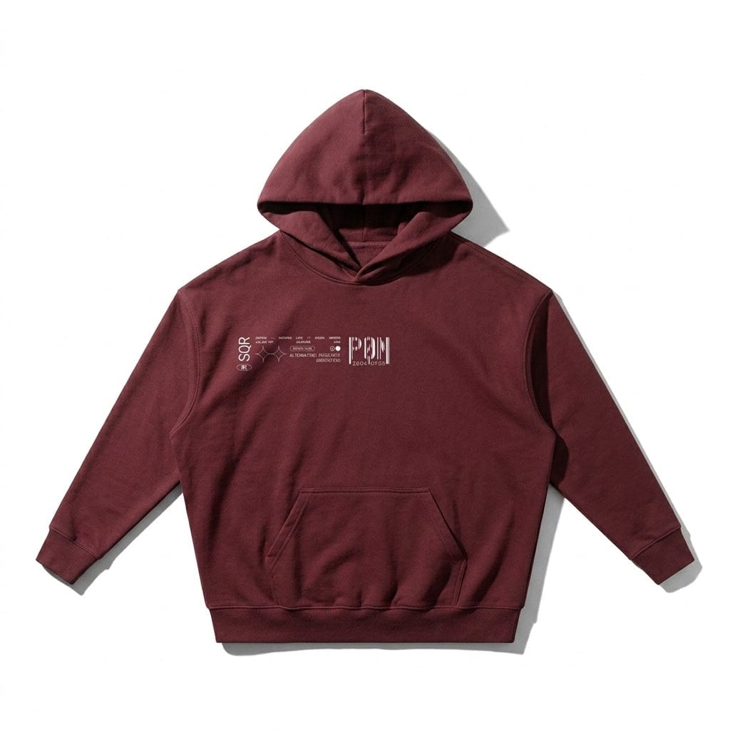 PØM ESSENTIALS — Drop-Shoulder Hoodie | 430gsm Cotton-Poly Pair Of Monkeys