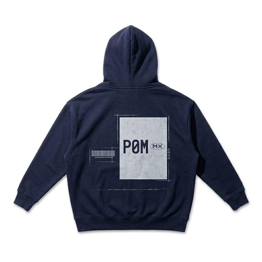 PØM ESSENTIALS — Drop-Shoulder Hoodie | 430gsm Cotton-Poly Pair Of Monkeys