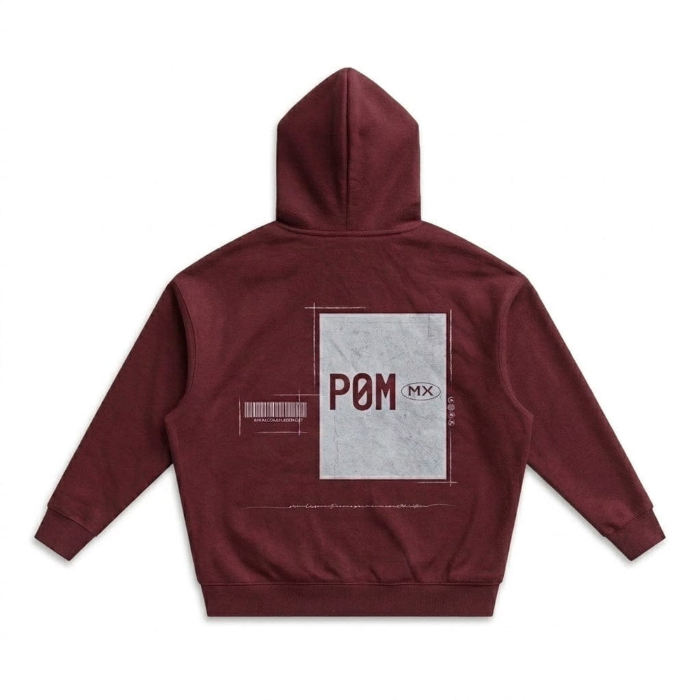 PØM ESSENTIALS — Drop-Shoulder Hoodie | 430gsm Cotton-Poly Pair Of Monkeys