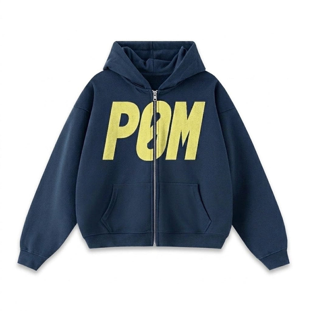 PØM ESSENTIALS — Cropped Zip-Up Hoodie | 460gsm Cotton Fleece Pair Of Monkeys