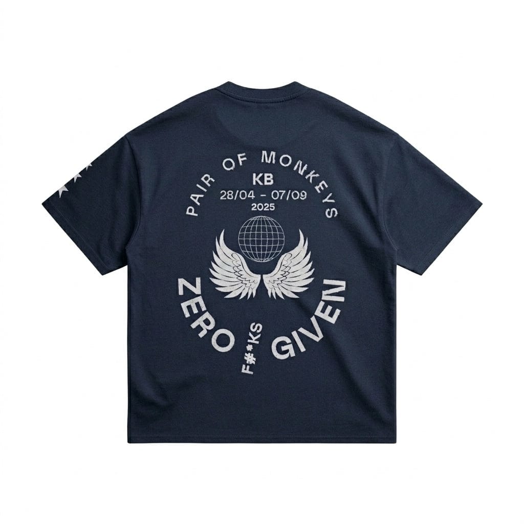 PØM ESSENTIALS — T-Shirt | 330gsm Cotton Pair Of Monkeys