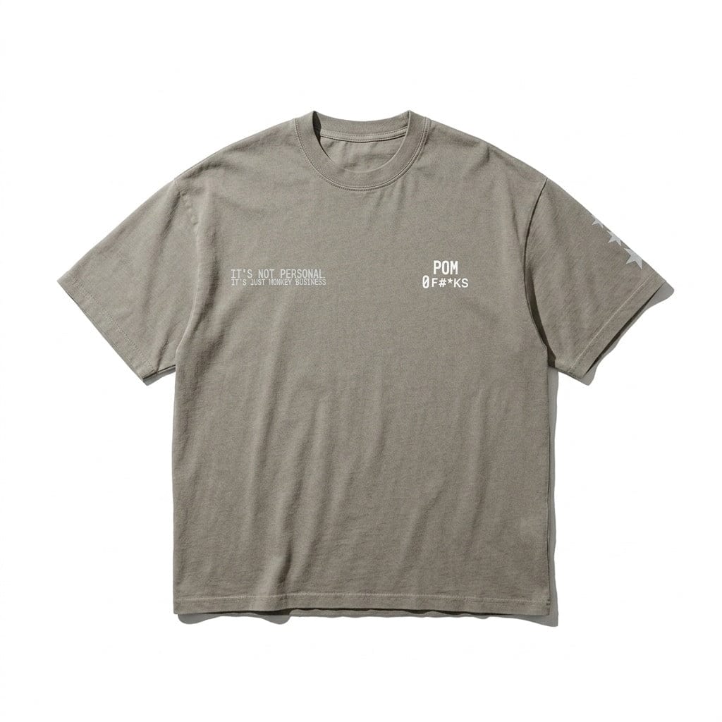 PØM ESSENTIALS — T-Shirt | 330gsm Cotton Pair Of Monkeys