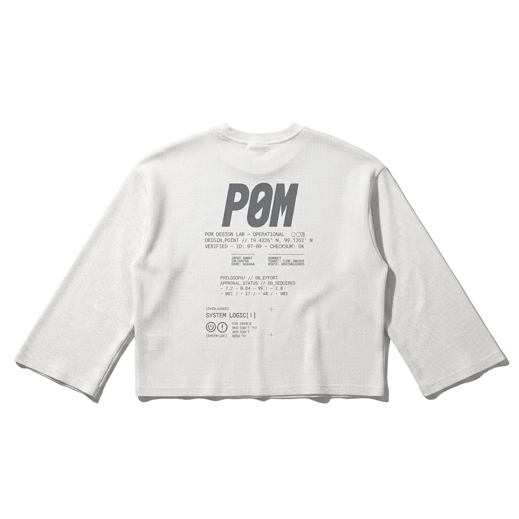 PØM ESSENTIALS — Unisex Waffle Raw Edge T-Shirt | 220gsm Cotton Blend Pair Of Monkeys