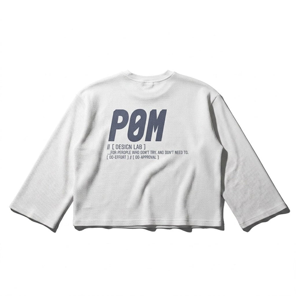 PØM ESSENTIALS — Coordinates Waffle Raw Edge T-Shirt [017] | 220gsm Cotton Blend Pair Of Monkeys