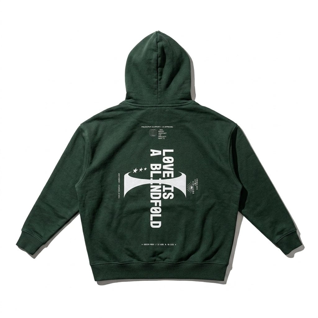 PØM ESSENTIALS — Love Is Drop-Shoulder Hoodie [021] | 430gsm Cotton-Poly ODMPOD