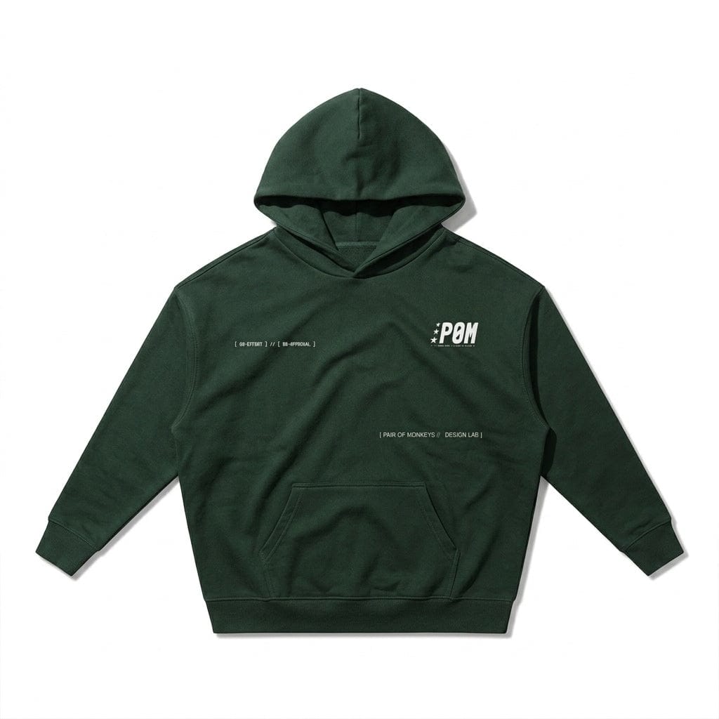 PØM ESSENTIALS — Love Is Drop-Shoulder Hoodie [021] | 430gsm Cotton-Poly ODMPOD