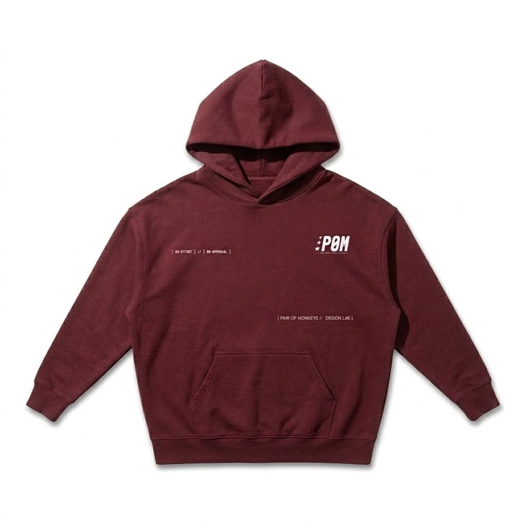 PØM ESSENTIALS — Love Is Drop-Shoulder Hoodie [021] | 430gsm Cotton-Poly ODMPOD