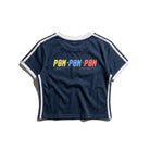 PØM ESSENTIALS — V-Neck Crop T-Shirt [019] | 210gsm Cotton-Spandex ODMPOD