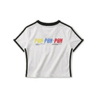 PØM ESSENTIALS — V-Neck Crop T-Shirt [019] | 210gsm Cotton-Spandex ODMPOD
