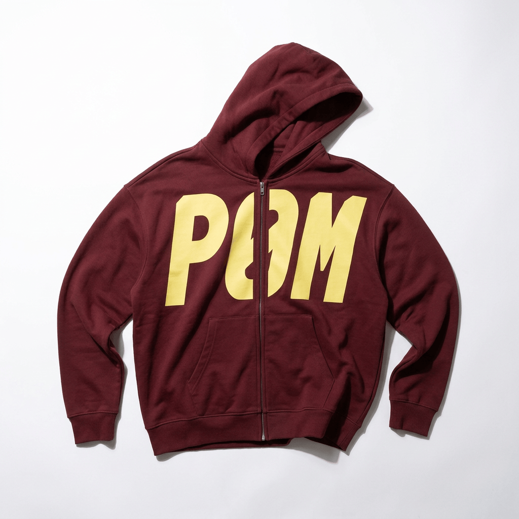 PØM ESSENTIALS — Loose Full-Zip Hoodie [014] | 430gsm Heavyweight Pair Of Monkeys