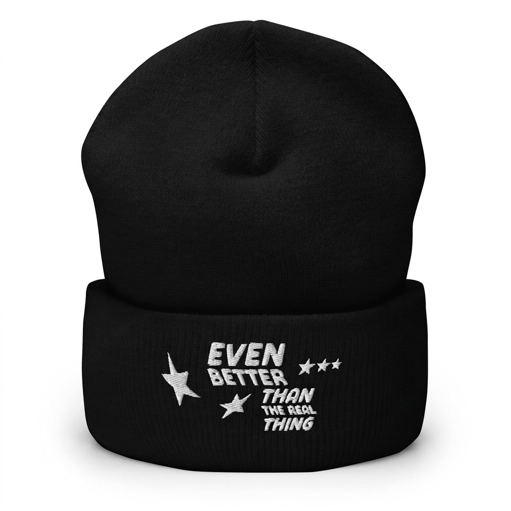 PØM ESSENTIALS — Real Thing Cuffed Beanie [025] Pair Of Monkeys