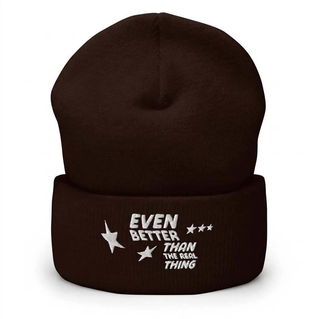 PØM ESSENTIALS — Real Thing Cuffed Beanie [025] Pair Of Monkeys