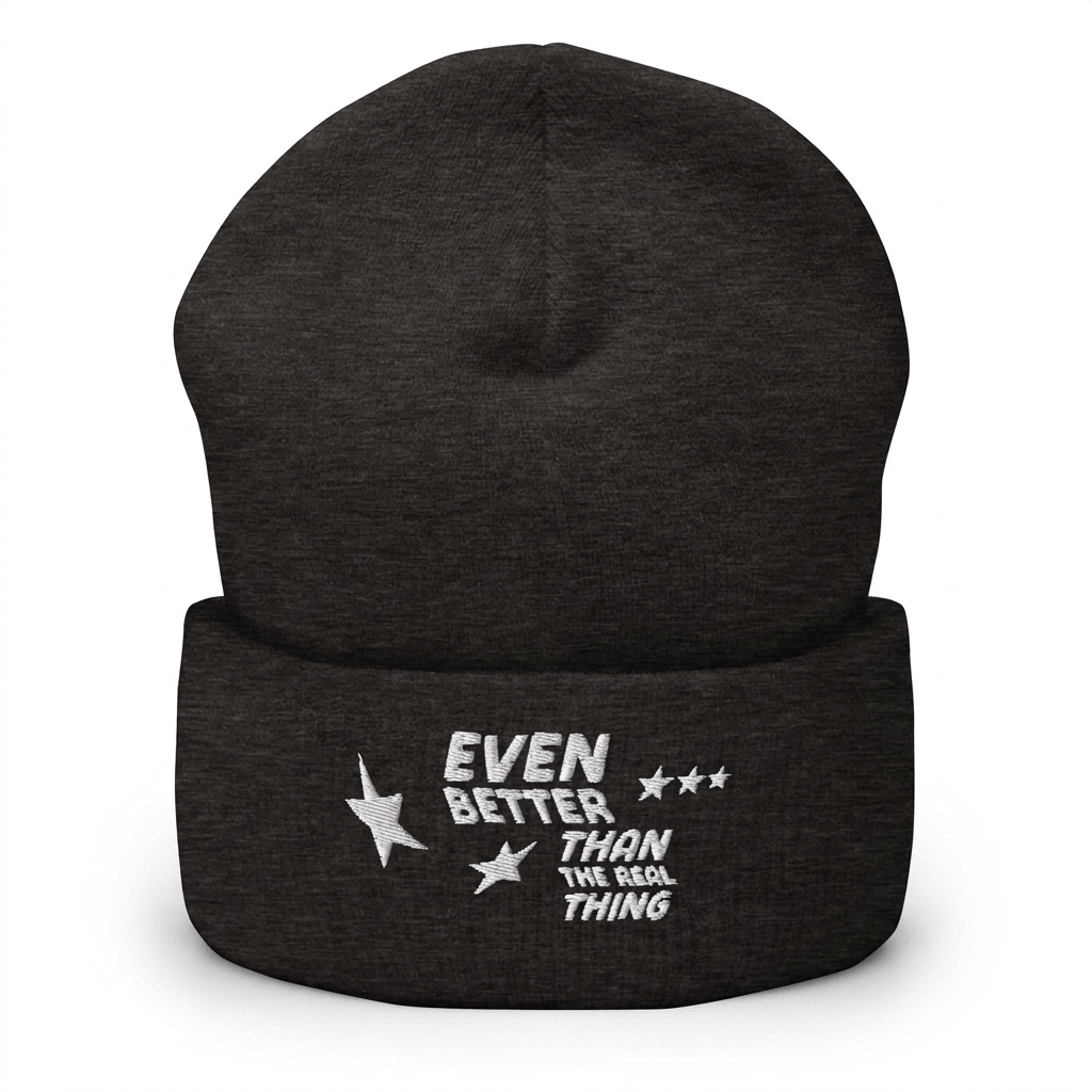 PØM ESSENTIALS — Real Thing Cuffed Beanie [025] Pair Of Monkeys
