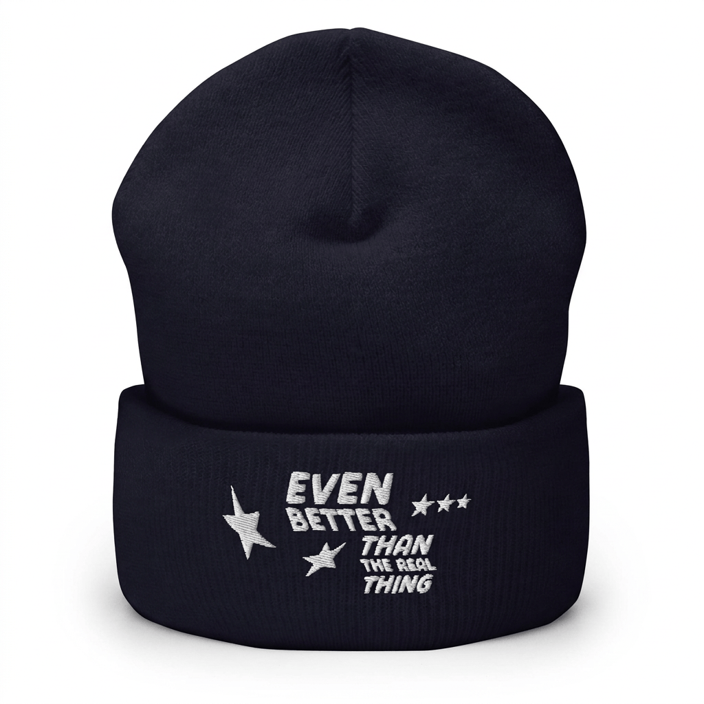 PØM ESSENTIALS — Real Thing Cuffed Beanie [025] Pair Of Monkeys