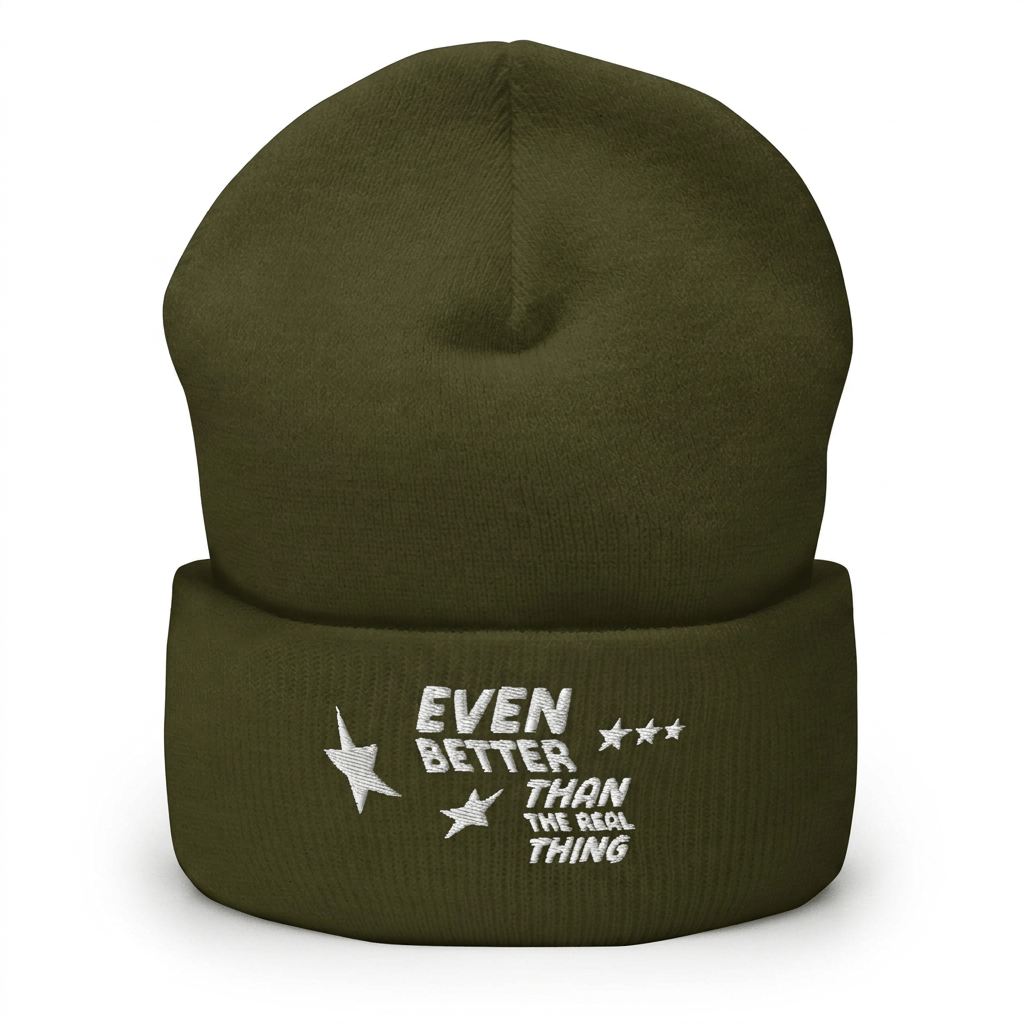 PØM ESSENTIALS — Real Thing Cuffed Beanie [025] Pair Of Monkeys