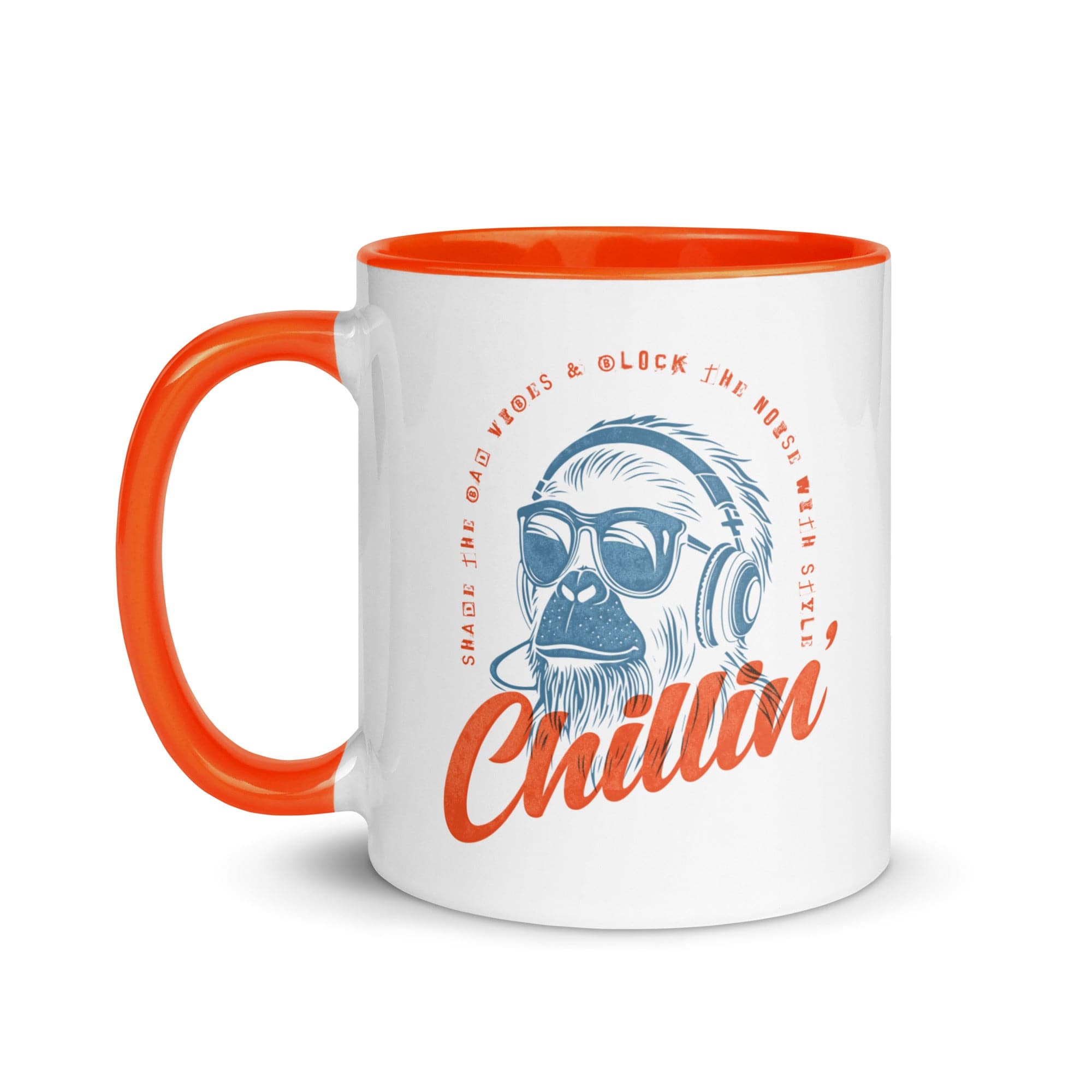 Chillin': Modern Aesthetics. Graphic Mug Pair Of Monkeys